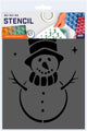 Pochoir A5 - Motif bonhomme de neige - Qbix