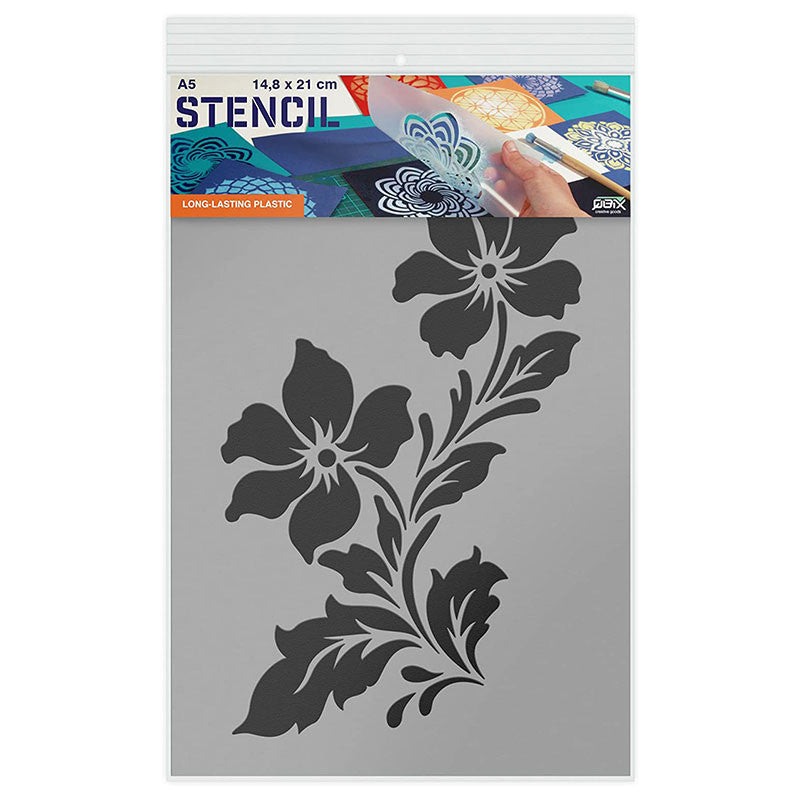 Pochoir A5 - Motif Fleurs - Qbix