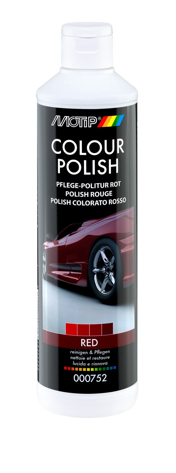 Polish Motip pour voiture pigmenté rouge bidon de 500ml