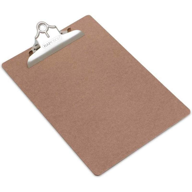 Porte-bloc - Pour documents A5 - Bois - Clip métal - Rapesco