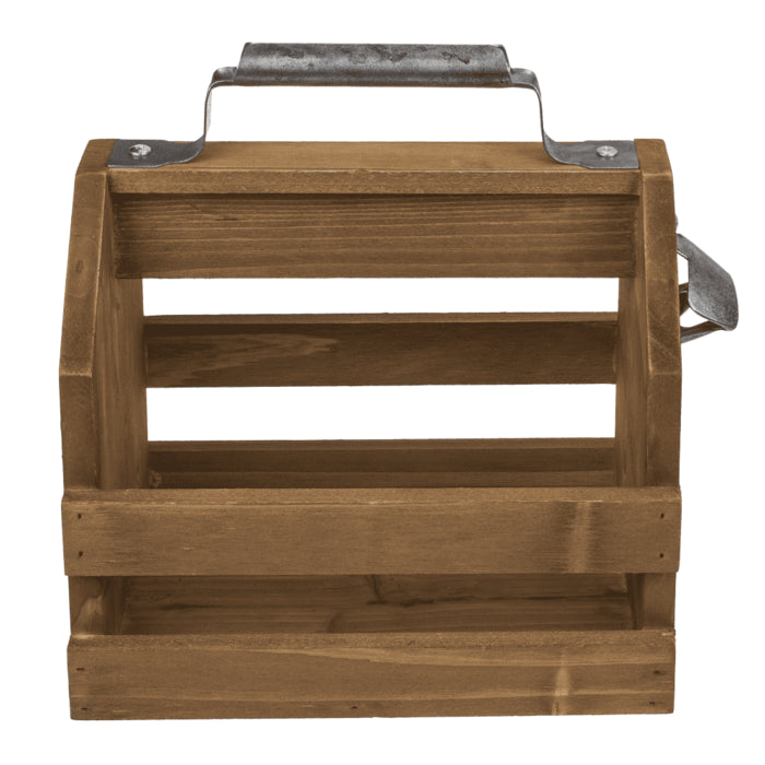 Porte-bouteille - Bois - Avec ouvre-bouteille intégré - Pour 6 bouteilles 33cl