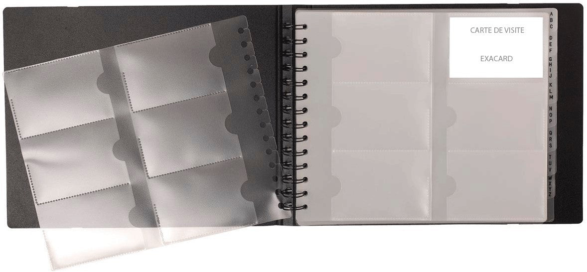 Porte Cartes De Visite Détachable Exacard Exactive 240 Cartes - 20X25Cm - Exacompta