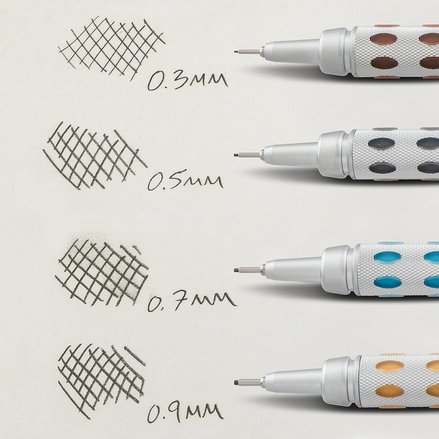 Porte-mines - Métal - Rechargeable - HB - Mine 0.9mm - Pentel - Graphgear 1000