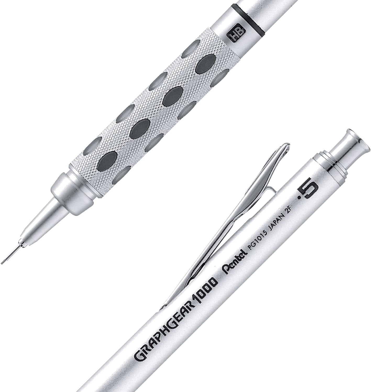 Porte-mines - Métal - Rechargeable - HB - Mine 0.9mm - Pentel - Graphgear 1000