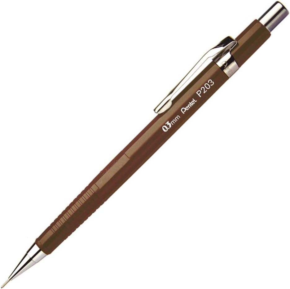 Porte-mines - Marron - Rechargeable - Mine 0.3mm - Pentel - P203