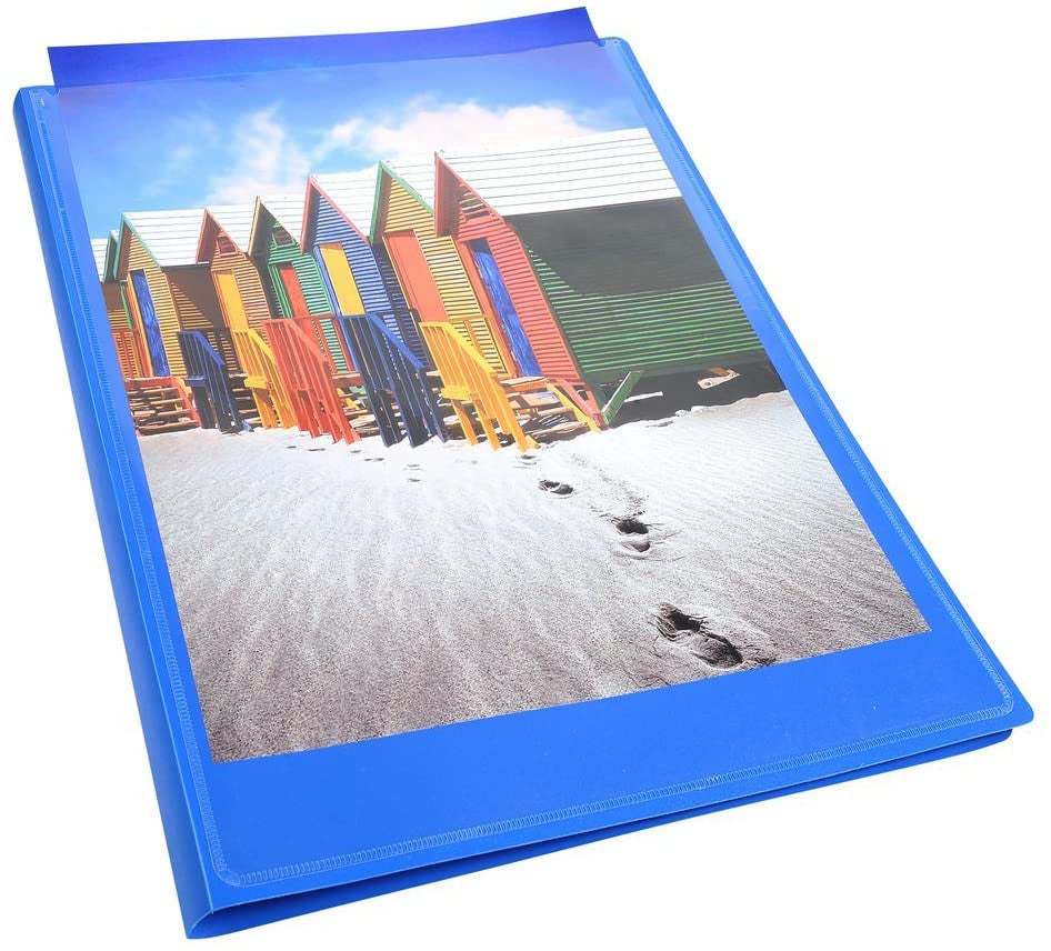Porte-vues - 60 vues - 30 pochettes - Couverture personnalisable - Bleu - Exacompta