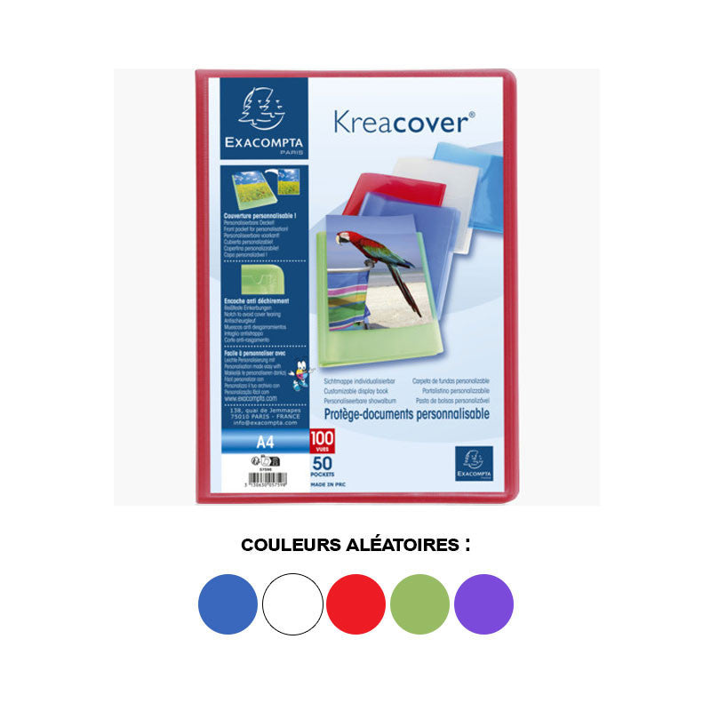 Porte-vues - Lutin - 100 vues - Couverture personnalisable - Polypro - A4