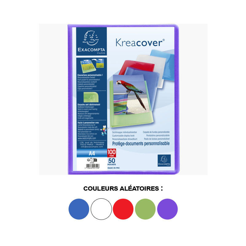 Porte-vues - Lutin - 100 vues - Couverture personnalisable - Polypro - A4