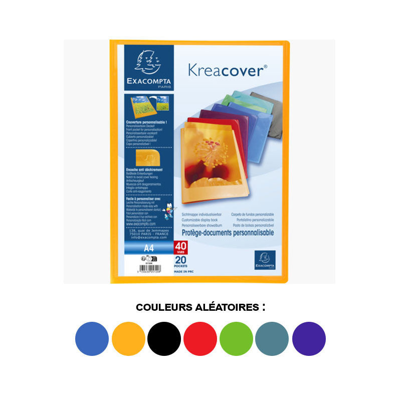 Porte-vues - Lutin - 40 vues - Couverture personnalisable - Polypro - A4