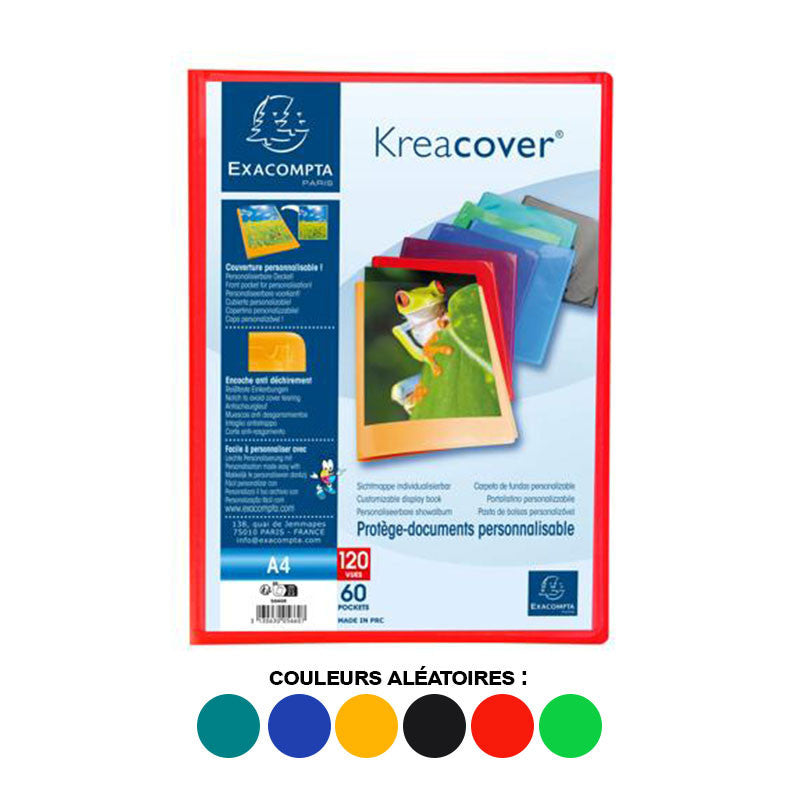 Porte-vues - Lutin - 120 vues - Couverture personnalisable - Polypro - A4