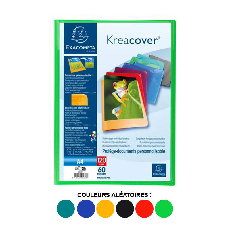 Porte-vues - Lutin - 120 vues - Couverture personnalisable - Polypro - A4