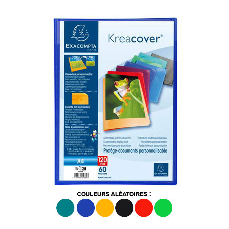 Porte-vues - Lutin - 120 vues - Couverture personnalisable - Polypro - A4