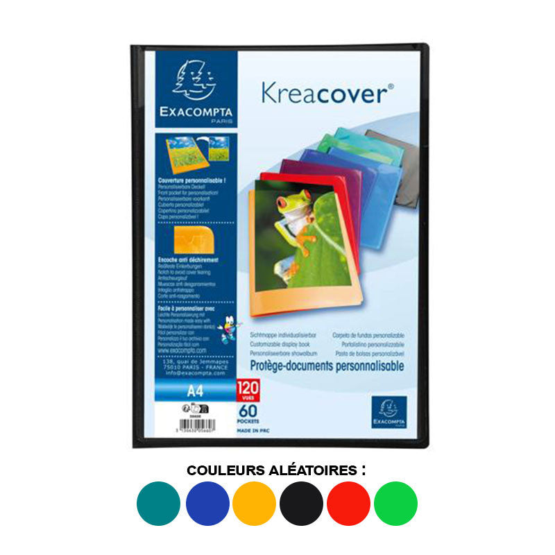 Porte-vues - Lutin - 120 vues - Couverture personnalisable - Polypro - A4