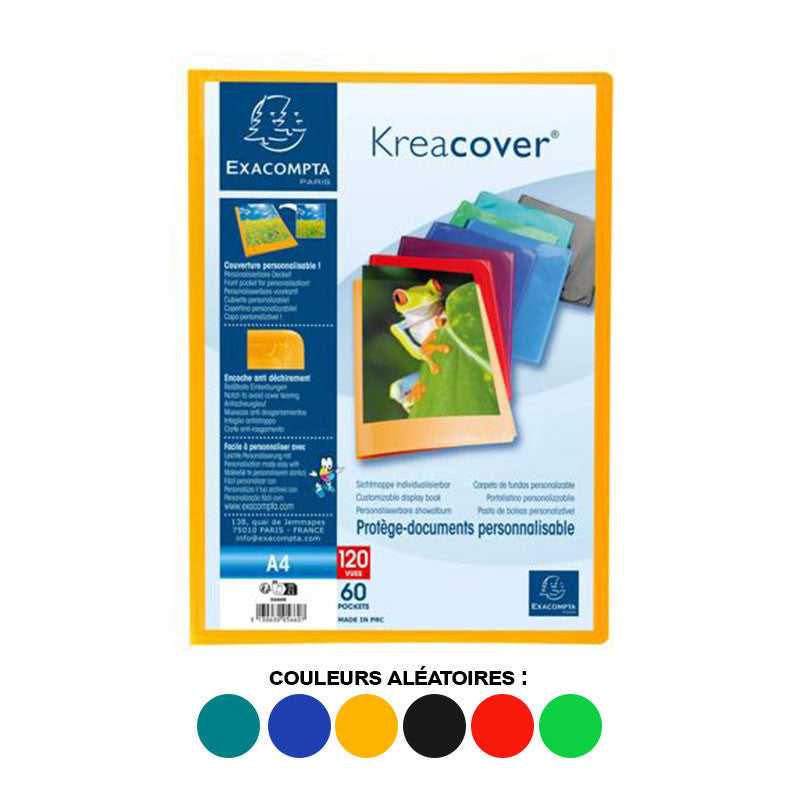 Porte-vues - Lutin - 120 vues - Couverture personnalisable - Polypro - A4