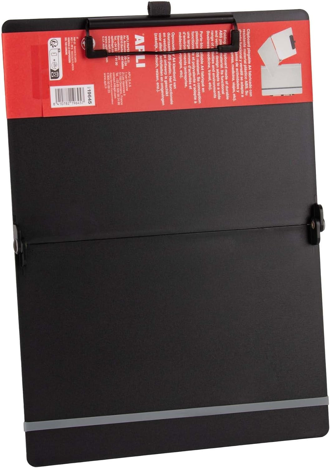Porte bloc - Pliable - Noir - Plastique - A4 - Apli