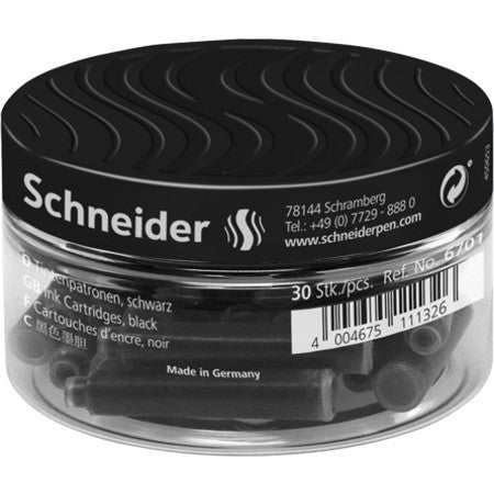 Pot de 30 cartouches d'encre - Noir - Taille standard - Schneider
