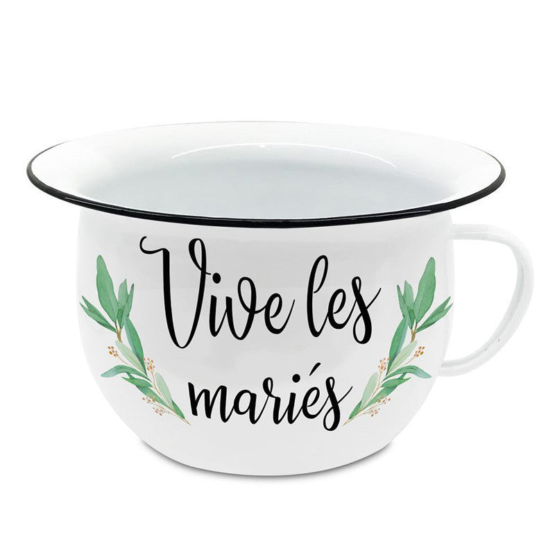 Pot des mariés - Animation - Jeux - Mariage - Vive les mariés - Métal - 22x13.5cm