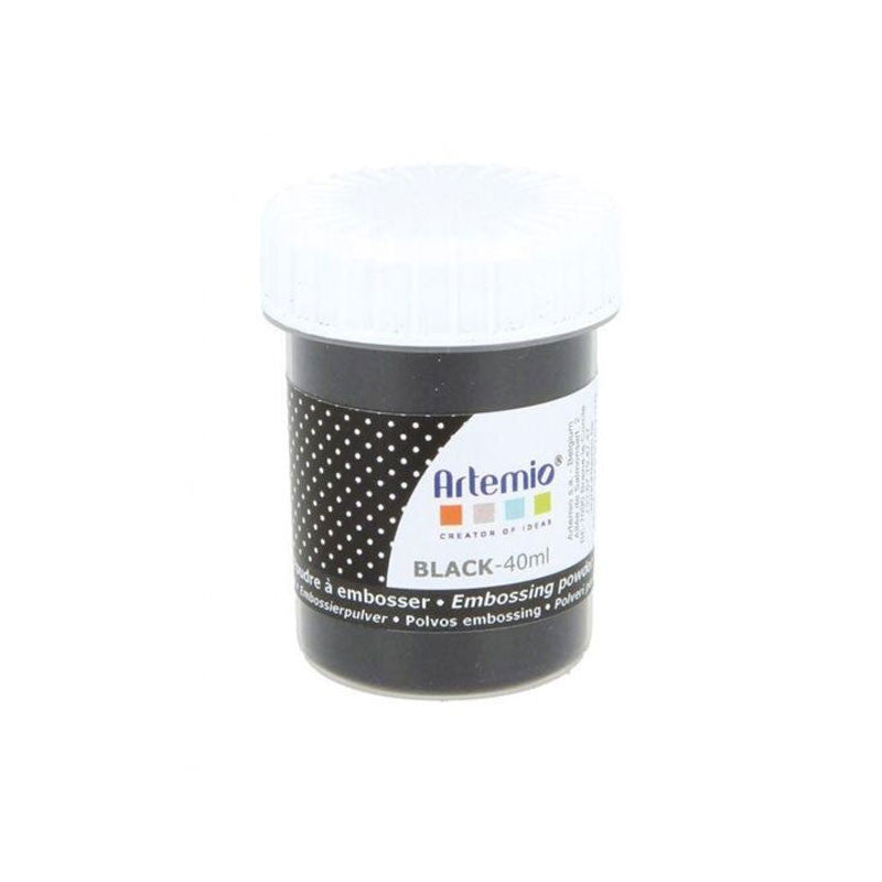 Poudre à embosser - Noir - Opaque - Embossage - Scrapbooking - Pot de 40ml