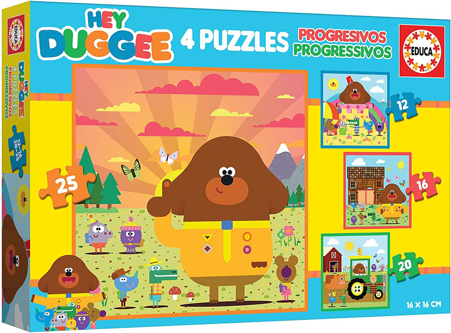 Puzzle - Hey Oua-Oua - 4 modèles de 12 16 20 et 25 pièces - Enfant dès 3 ans