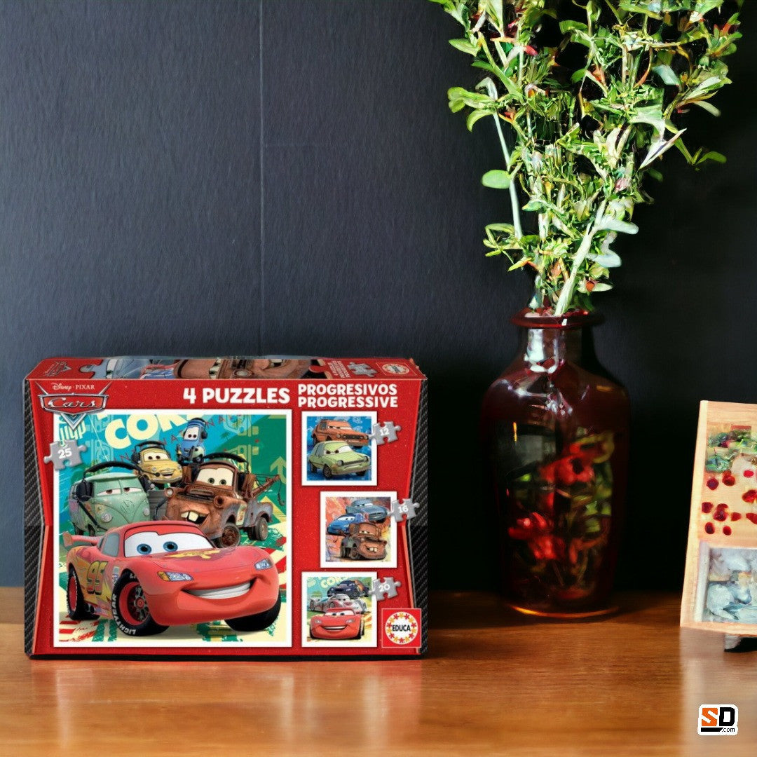 Puzzle - Cars - Disney - 4 puzzles - 12 16 20 et 25 pièces - Educa