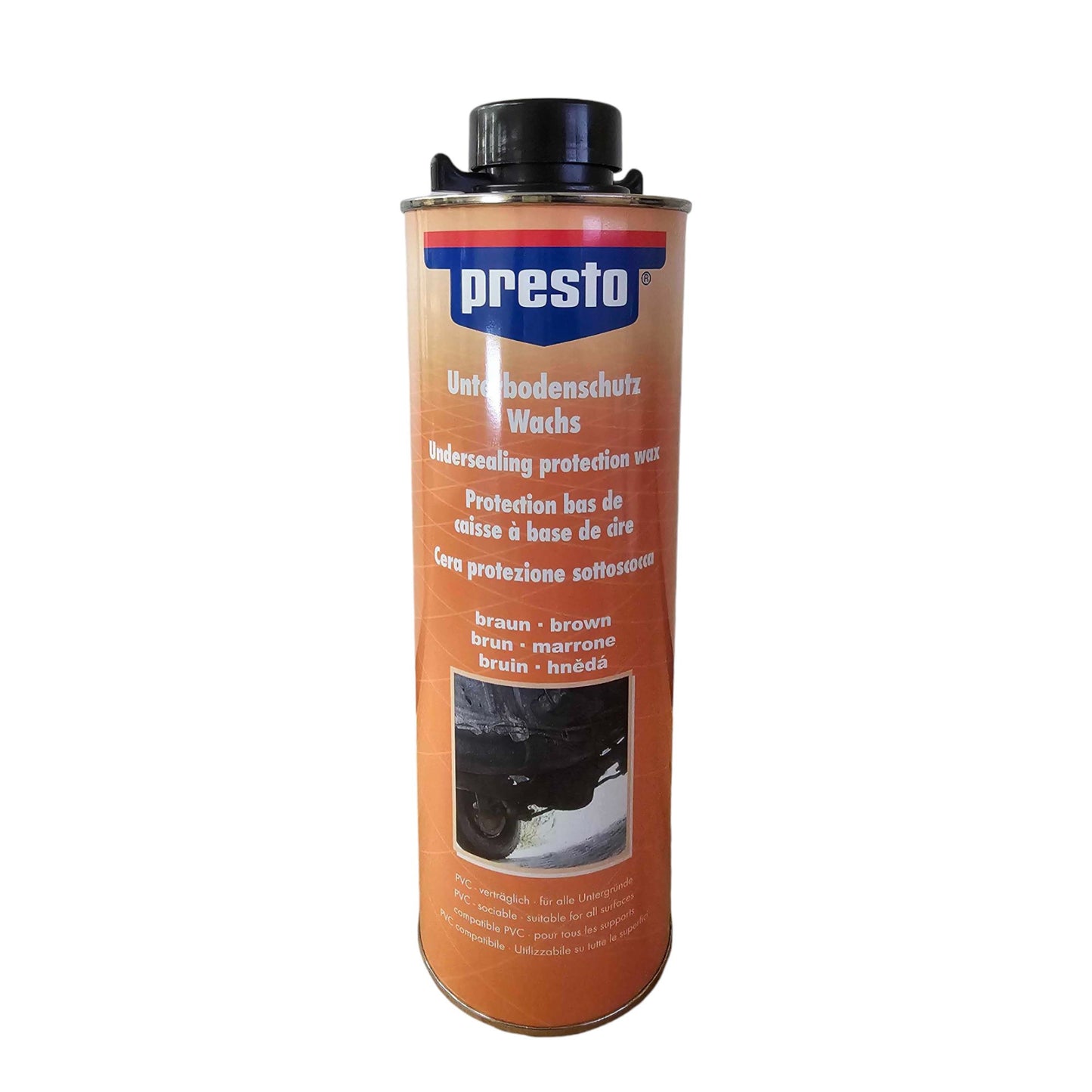 Produit protection de dessous de caisse - Voiture - Brun - A base de cire - Presto - 1000ml