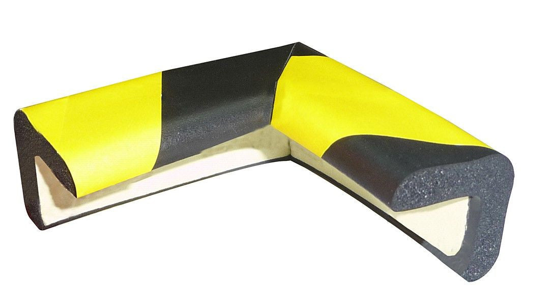 Protection de coin de table en mousse - Noir/Jaune - Viso
