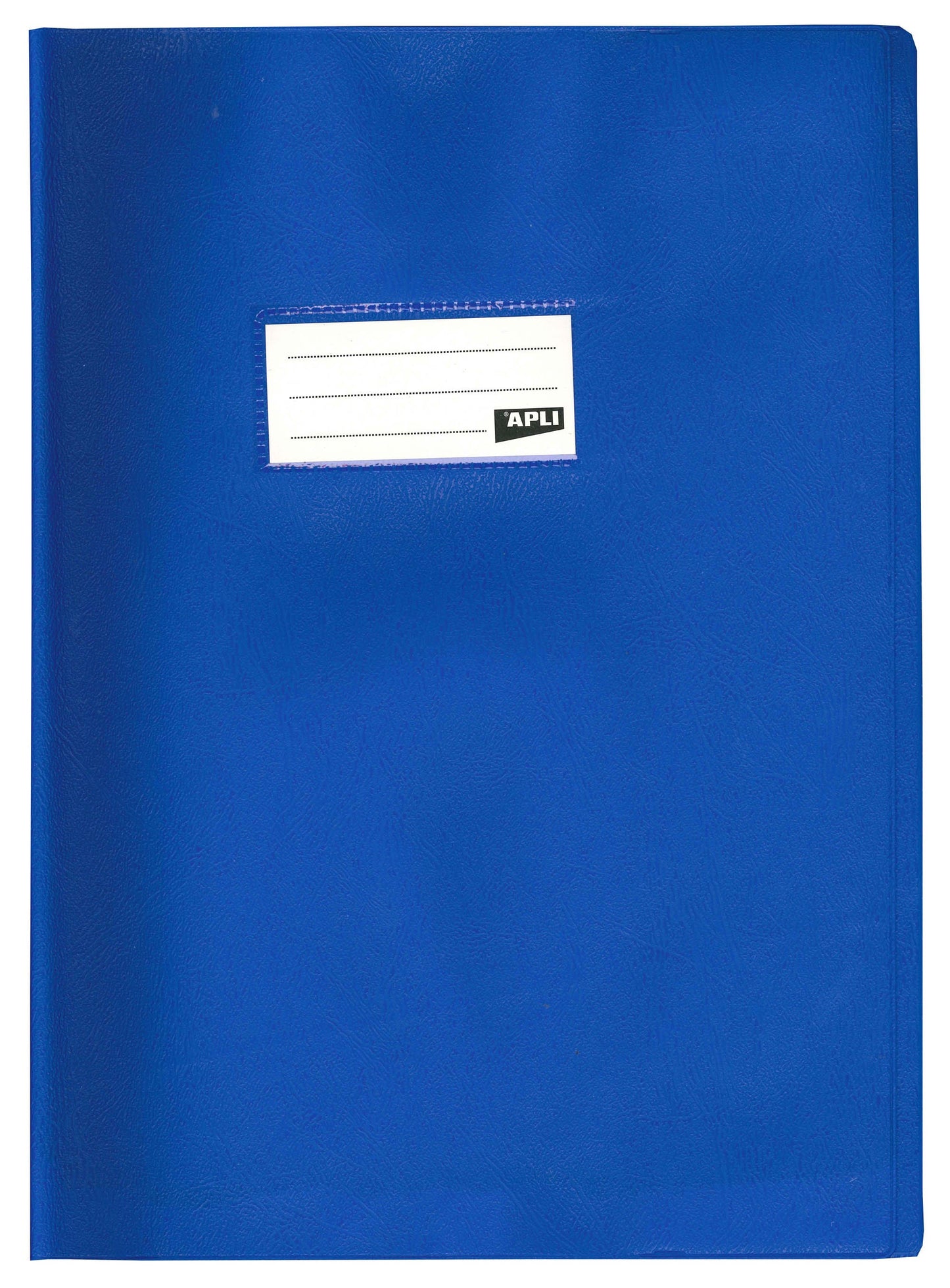 Protège-cahier opaque bleu en PVC – Format 24x32 cm – Épaisseur 19/100ème – Grain cuir
