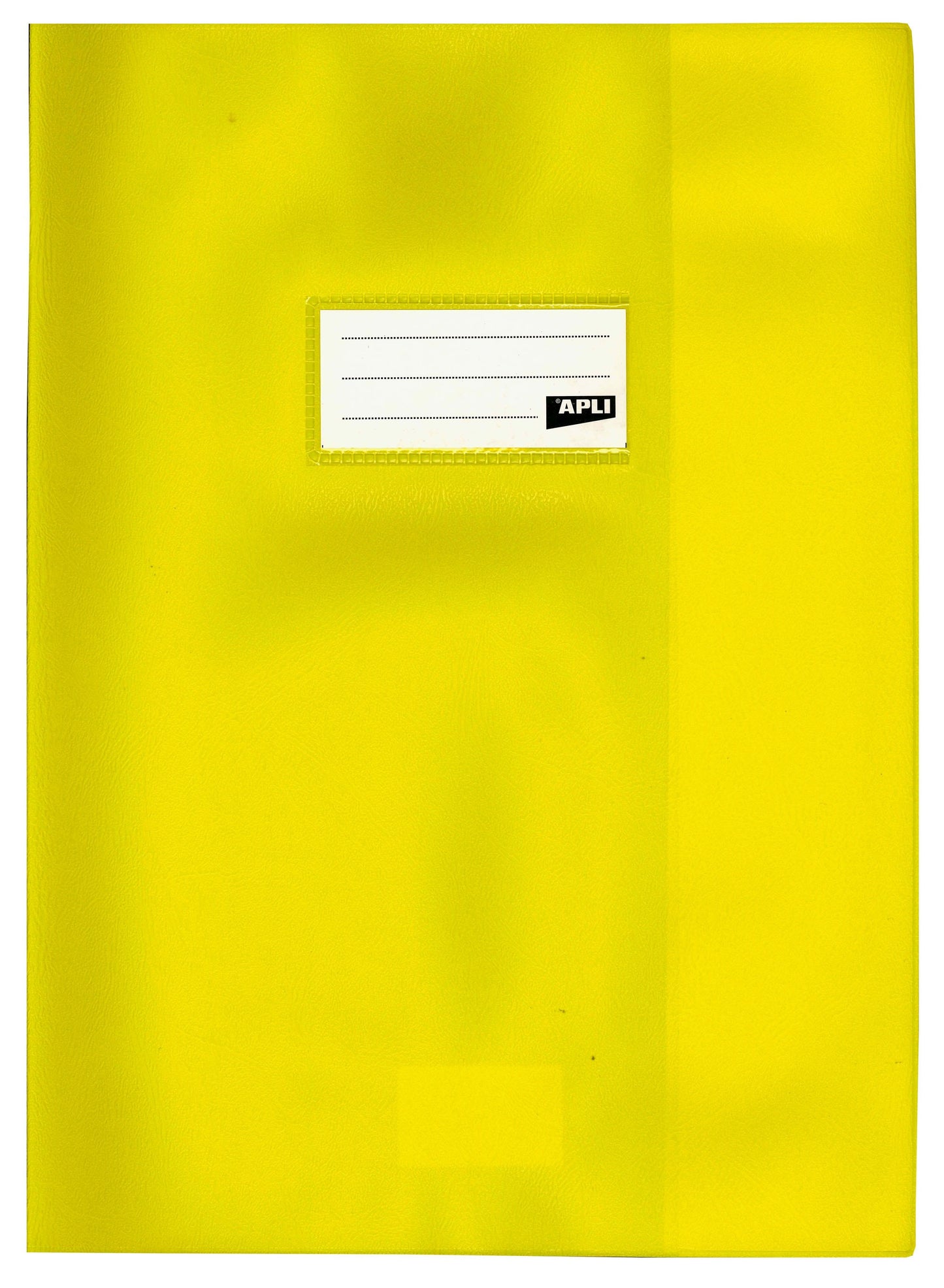 Protège-cahier opaque jaune en PVC – Format 24x32 cm – Épaisseur 19/100ème – Grain cuir