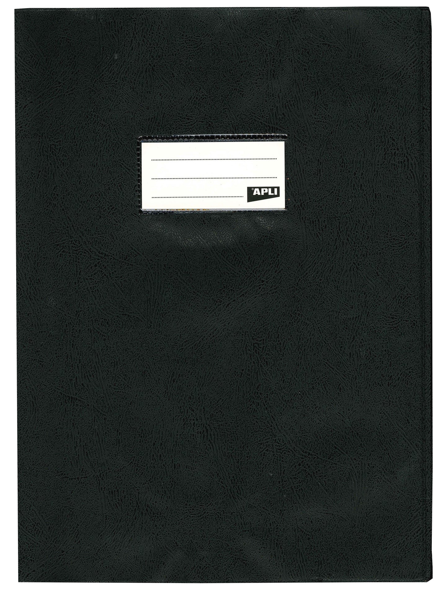 Protège-cahier opaque noir en PVC – Format 24x32 cm – Épaisseur 19/100ème – Grain cuir