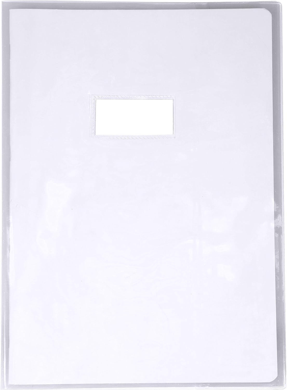 Protège cahier - A4 - 21x29,7cm - Transparent - Avec porte étiquette