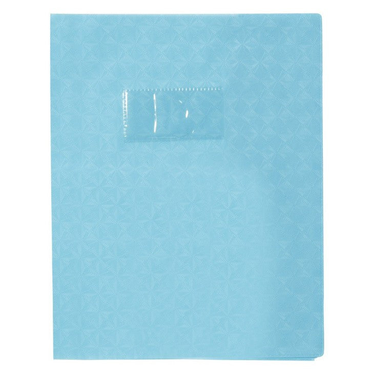 Protège-cahier - 17x22cm - Bleu clair - Polypro - Motif losange - Résistant