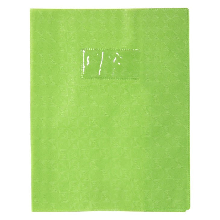Protège-cahier - 17x22cm - Vert clair - Polypro - Motif losange - Résistant