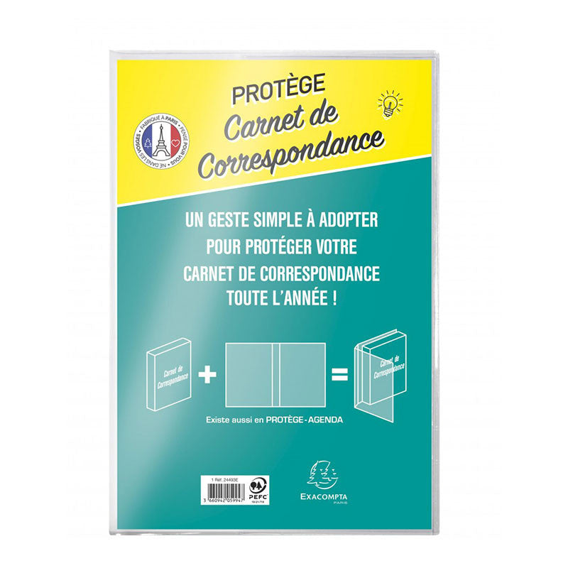 Protège Carnet De Correspondance - 16 x 24 cm - Exacompta