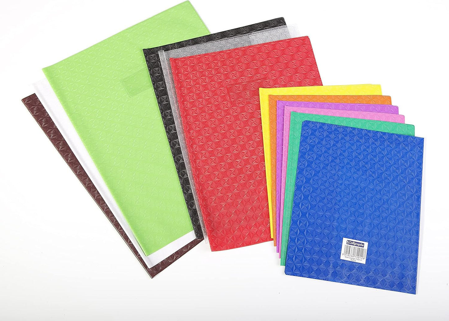 Protège-cahier - 24x32cm - Rouge - Polypro - Motif losange - Résistant