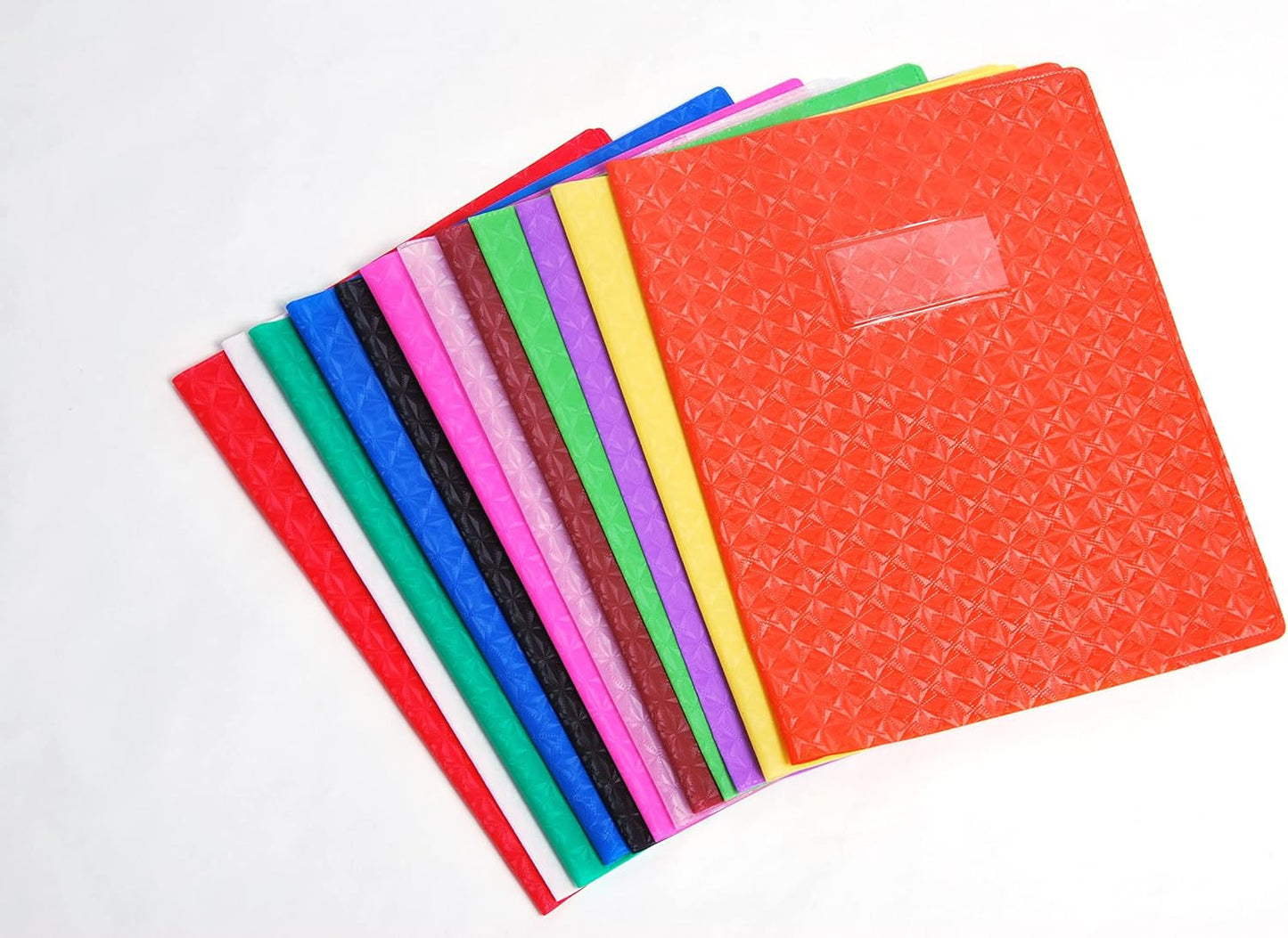Protège-cahier - 24x32cm - Bleu - Polypro - Motif losange - Résistant