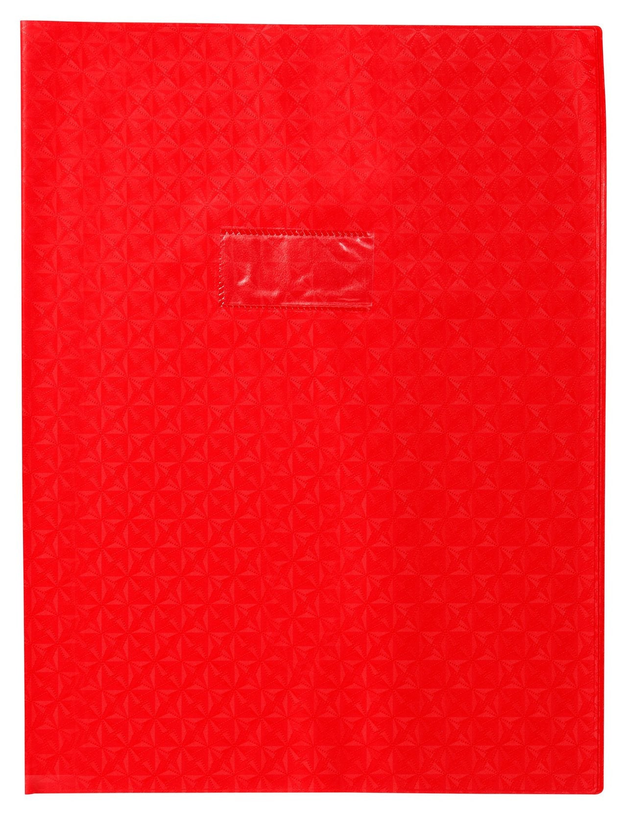 Protège-cahier - 24x32cm - Rouge - Polypro - Motif losange - Résistant