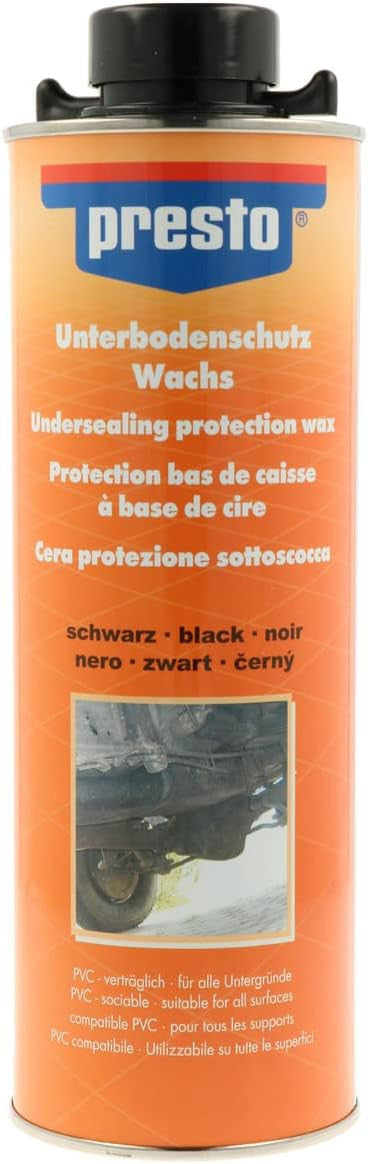 Produit protection de dessous de caisse - Voiture - Noir - A base de cire - Presto - 1L