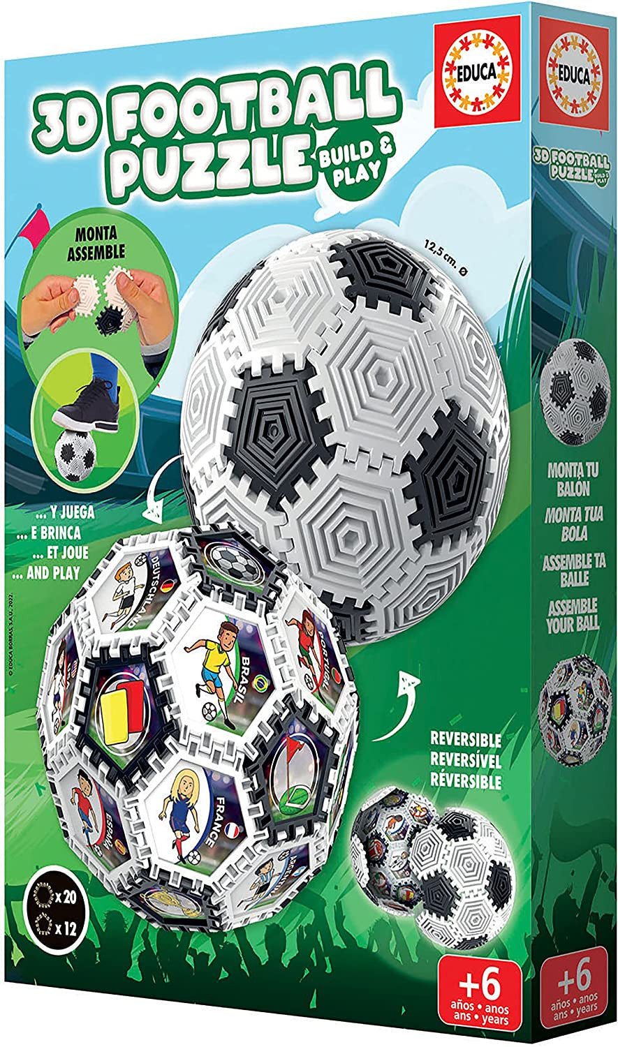 Puzzle 3D - Ballon de foot - 32 pièces - Sphère - Dès 6 ans - Educa
