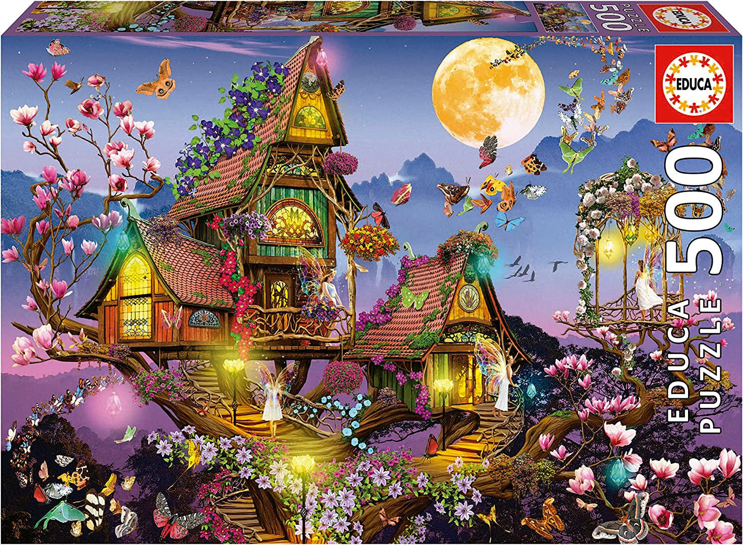 Puzzle - 500 pièces - La maison des fées - Educa