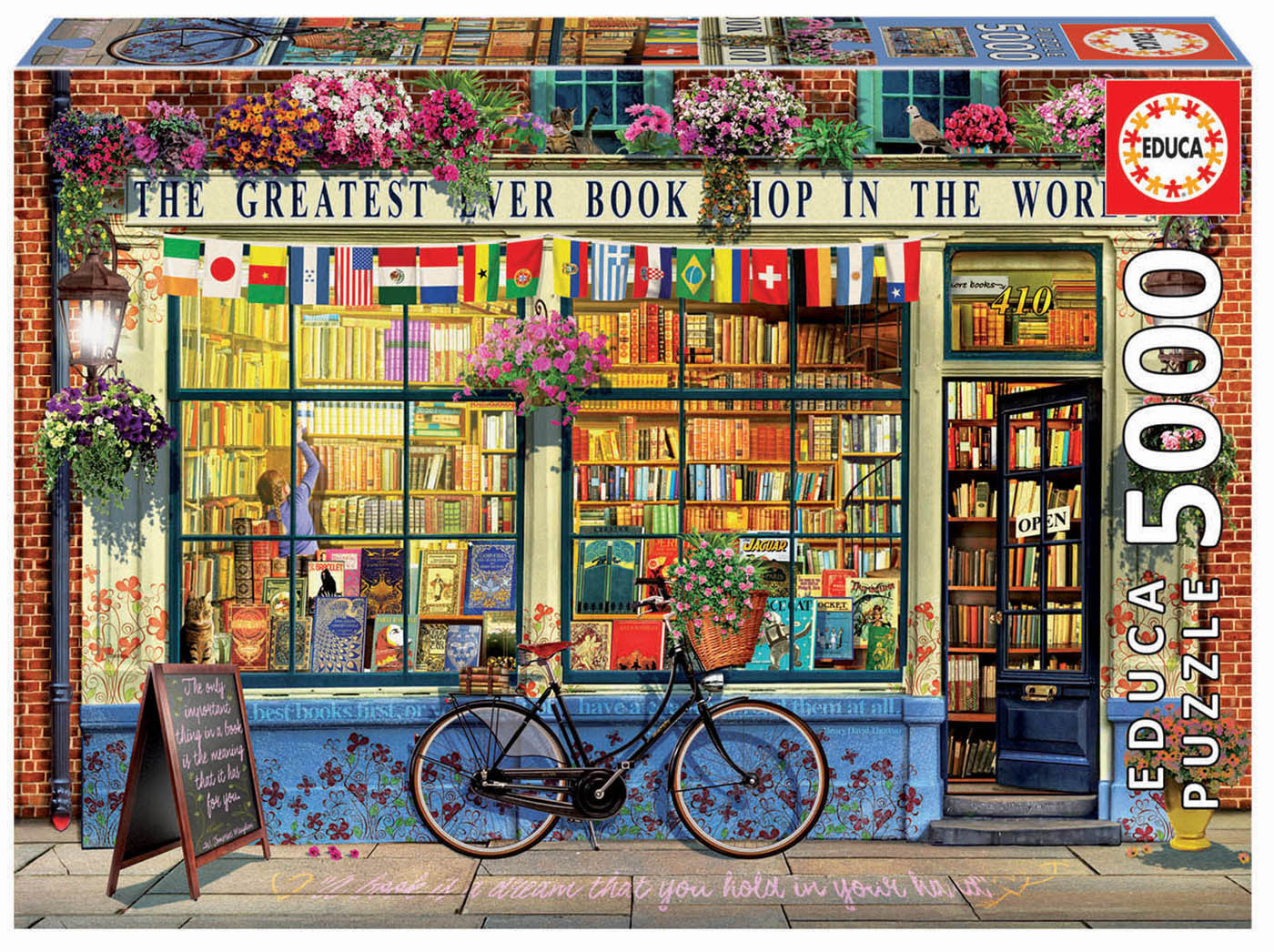 Puzzle - 5000 pièces - La meilleure librairie du monde - Livres - Educa