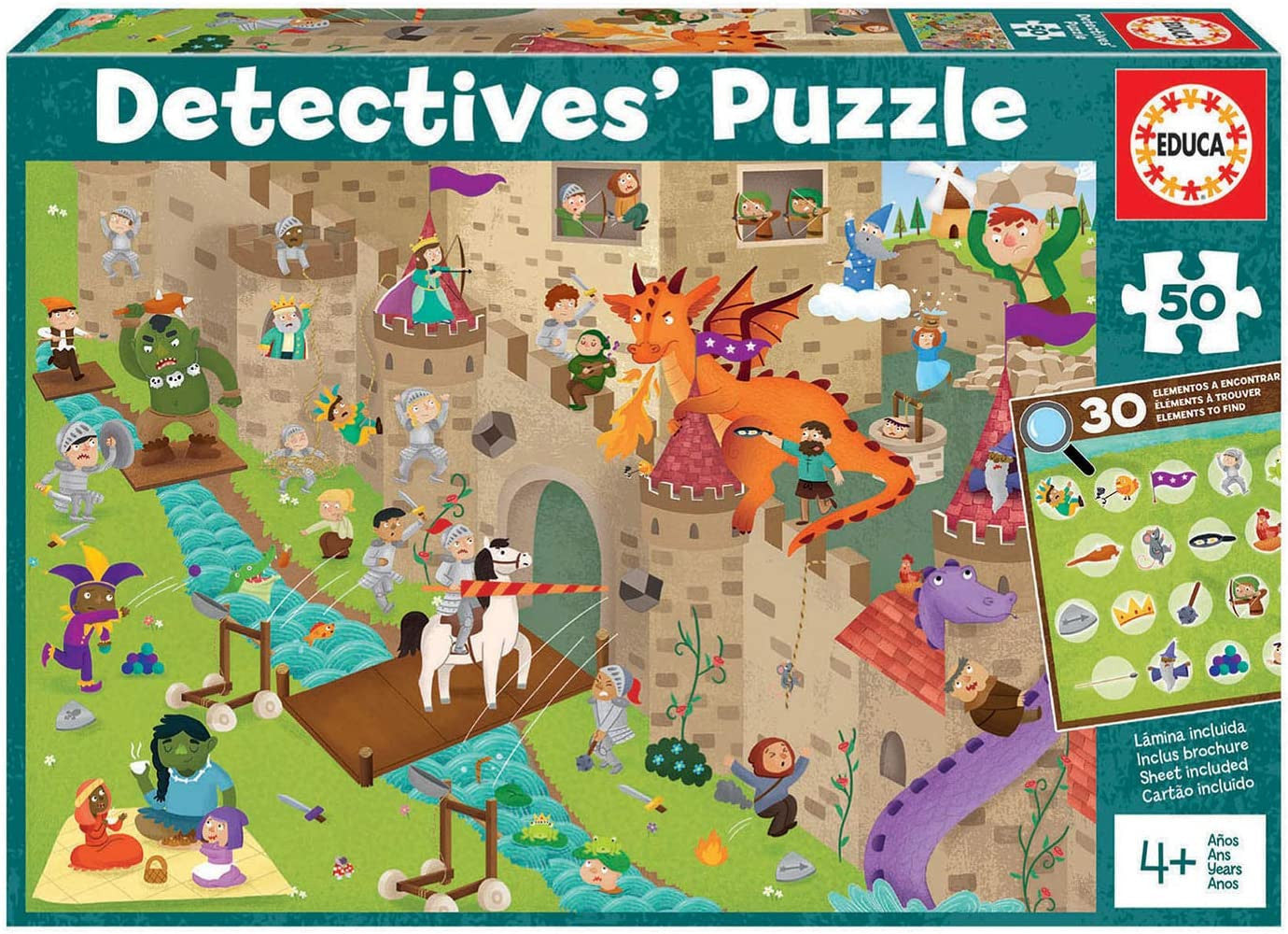 Puzzle éducatif - Le château fort - 50 pièces - Dès 4 ans - Educa