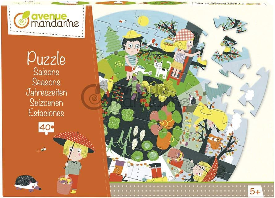 Puzzle - Educatif - 40 pièces - Enfant dès 5 ans - Apprendre les saisons