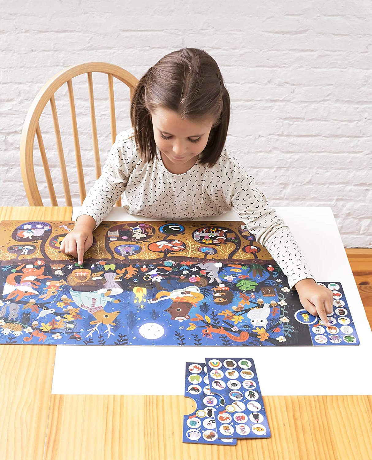 Puzzle - Enfant - 104 pièces - Thème la forêt - Apli Kids