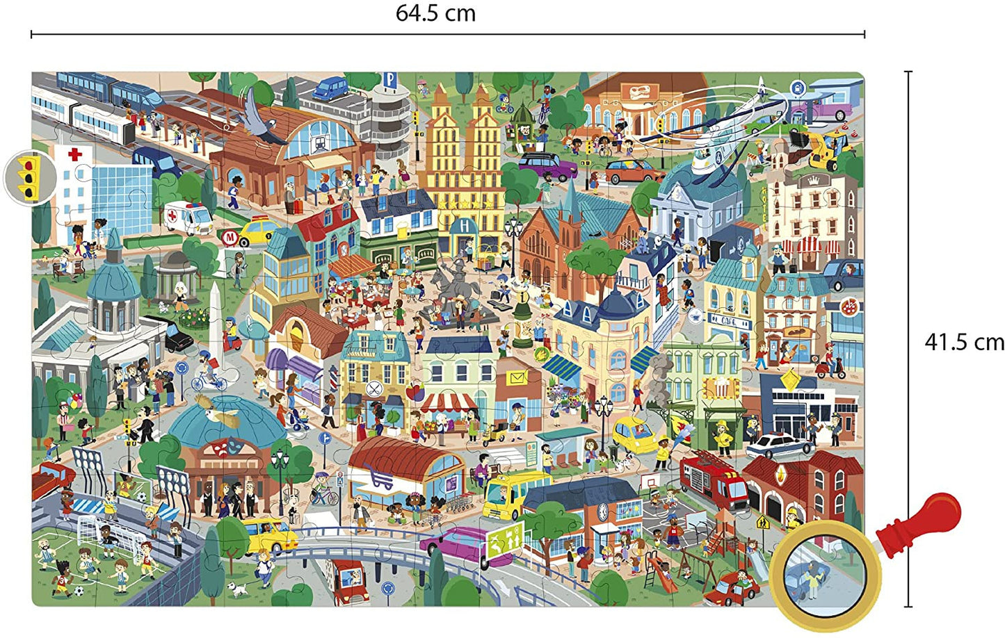 Puzzle - Enfant - 104 pièces - Thème ville - Apli Kids