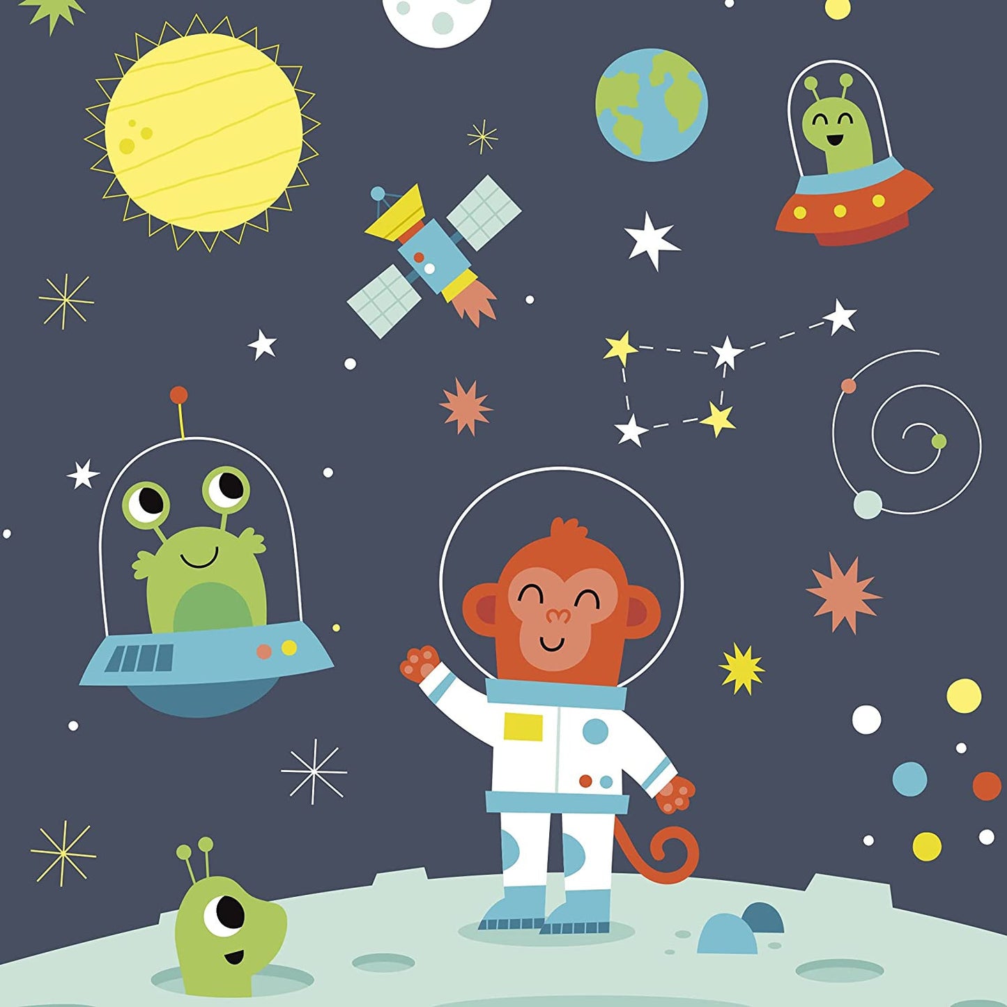 Puzzle - Enfant - 60 pièces - Les animaux dans l'espace - Apli Kids