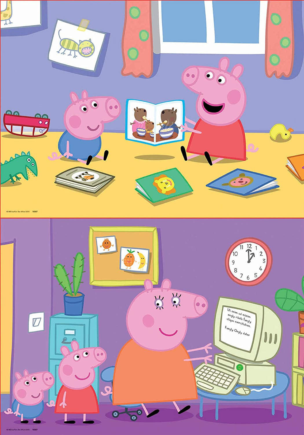 Puzzle en bois - Peppa Pig à la maison - 2 x 20 pièces - Dès 3 ans - Educa