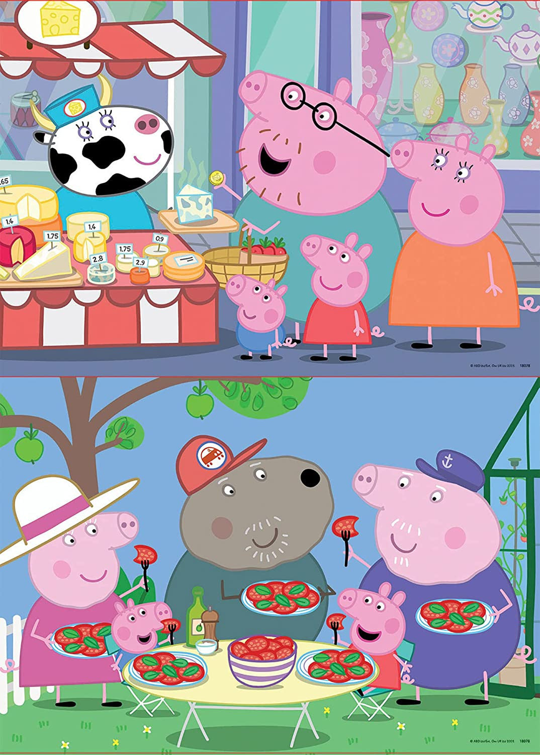 Puzzle en bois - Peppa Pig et ses amis - 2 x 25 pièces - Dès 3 ans - Educa
