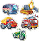 Puzzle - 5 pièces - Bébé dès 2 ans - Camion - Tracteur - Bus - Moto - Educa