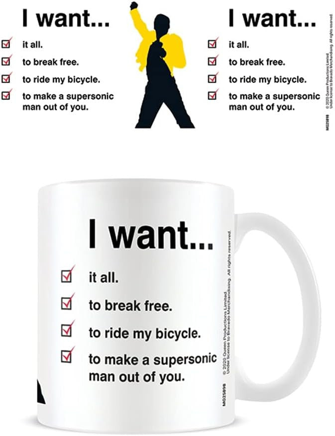 Queen - I want to checklist - Mug - Tasse - Céramique - Avec anse
