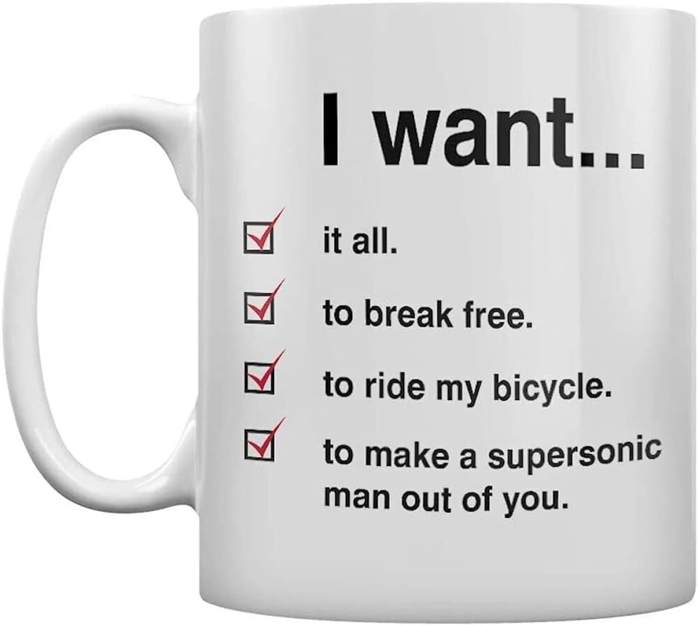 Queen - I want to checklist - Mug - Tasse - Céramique - Avec anse